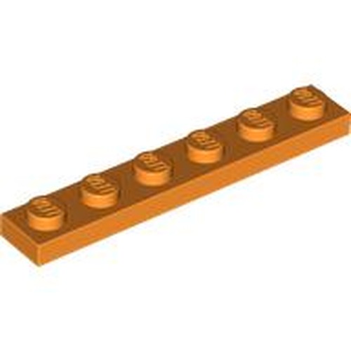 LEGO 3666 Plate 1 x 6 in Orange - Authentic LEGO Part