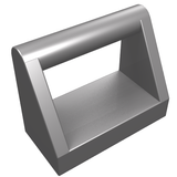 LEGO 2432 Tile, Modified 1 x 2 with Bar Handle in Flat Silver - Authentic LEGO Part