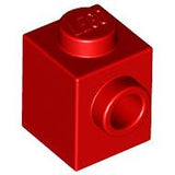 LEGO 87087 Brick, Modified 1 x 1 with Stud on Side in Red - Authentic LEGO Part