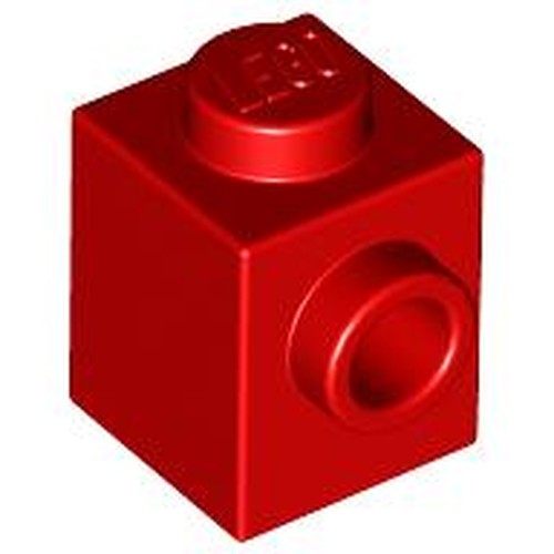 LEGO 87087 Brick, Modified 1 x 1 with Stud on Side in Red - Authentic LEGO Part