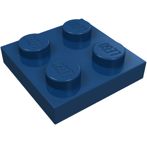 LEGO 3022 Plate 2 x 2 in Dark Blue - Authentic LEGO Part