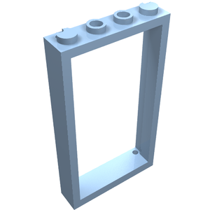 LEGO 60596 Door, Frame 1 x 4 x 6 with 2 Holes on Top and Bottom in Bright Light Blue - Authentic LEGO Part