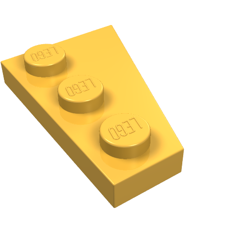 LEGO 43723 Wedge, Plate 3 x 2 Left in Bright Light Orange - Authentic LEGO Part