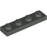 LEGO 3710 Plate 1 x 4 in Dark Gray - Authentic LEGO Part