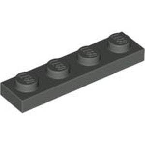 LEGO 3710 Plate 1 x 4 in Dark Gray - Authentic LEGO Part