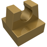 LEGO 2555 Tile, Modified 1 x 1 with Clip in Pearl Gold - Authentic LEGO Part