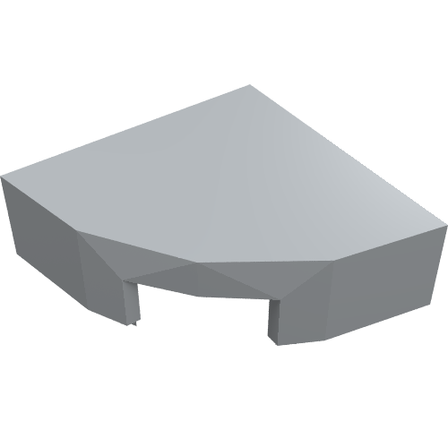 LEGO 25269 Tile, Round 1 x 1 Quarter in Light Bluish Gray - Authentic LEGO Part