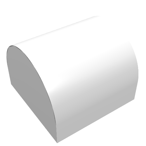 LEGO 49307 Slope, Curved 1 x 1 x 2/3 Double in White - Authentic LEGO Part