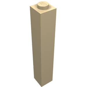 LEGO 2453b Brick 1 x 1 x 5 - Solid Stud in Tan - Authentic LEGO Part