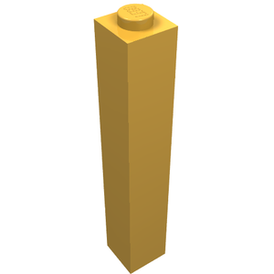 LEGO 2453b Brick 1 x 1 x 5 - Solid Stud in Bright Light Orange - Authentic LEGO Part