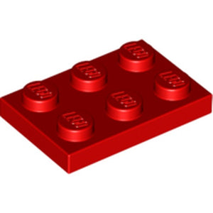 LEGO 3021 Plate 2 x 3 in Red - Authentic LEGO Part