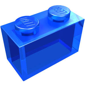 LEGO 3065 Brick 1 x 2 without Bottom Tube in Trans-Dark Blue - Authentic LEGO Part