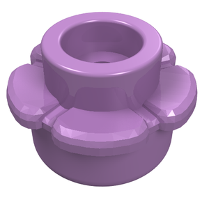 LEGO 24866 Plate, Round 1 x 1 with Flower Edge (5 Petals) in Medium Lavender - Authentic LEGO Part