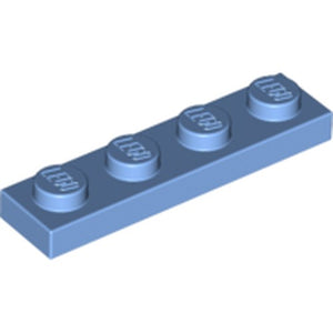 LEGO 3710 Plate 1 x 4 in Medium Blue - Authentic LEGO Part