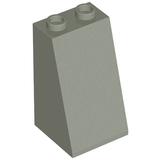 LEGO 3684a Slope 75 2 x 2 x 3 - Hollow Studs in Light Gray - Authentic LEGO Part