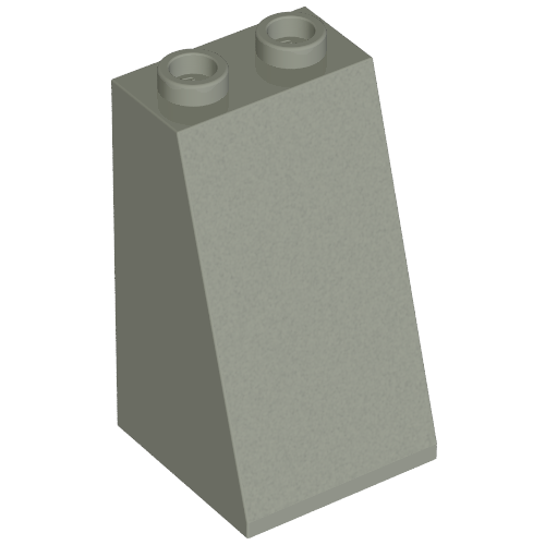 LEGO 3684a Slope 75 2 x 2 x 3 - Hollow Studs in Light Gray - Authentic LEGO Part