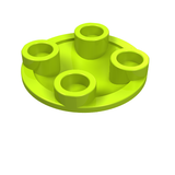 LEGO 2654 Plate, Round 2 x 2 with Rounded Bottom (Boat Stud) in Lime - Authentic LEGO Part