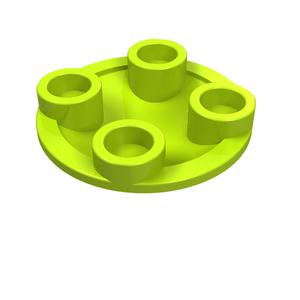 LEGO 2654 Plate, Round 2 x 2 with Rounded Bottom (Boat Stud) in Lime - Authentic LEGO Part