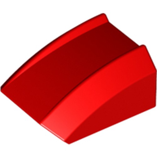 LEGO 30602 Slope, Curved 2 x 2 Lip in Red - Authentic LEGO Part