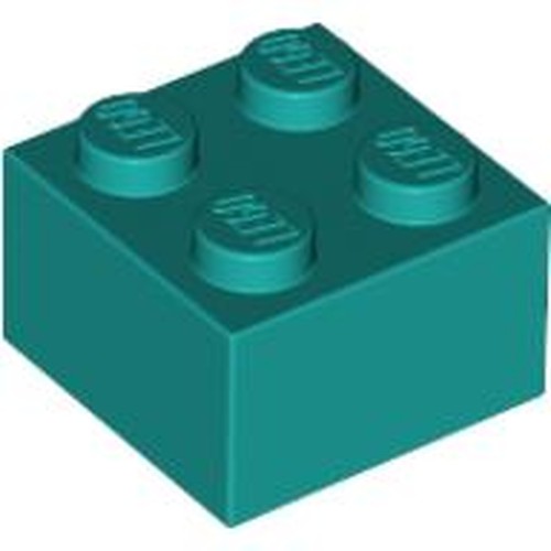 LEGO 3003 Brick 2 x 2 in Dark Turquoise - Authentic LEGO Part