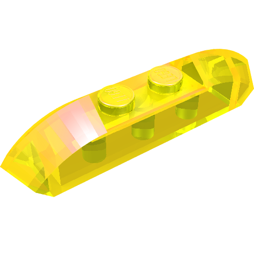 LEGO 40996 Slope, Curved 4 x 1 Double with 2 Recessed Studs in Trans-Yellow - Authentic LEGO Part