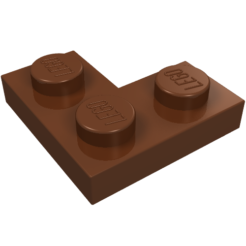 LEGO 2420 Plate 2 x 2 Corner in Reddish Brown - Authentic LEGO Part