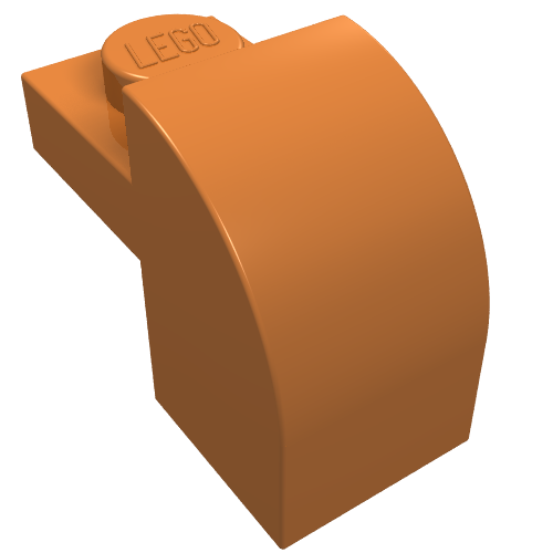 LEGO 6091 Brick Curved 1 x 2 x 1 1/3 with Curved Top in Medium Nougat - Authentic LEGO Part