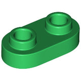 LEGO 35480 Plate, Round 1 x 2 with Open Studs in Green - Authentic LEGO Part