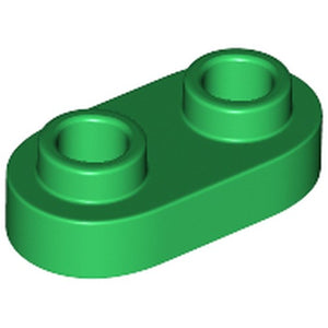 LEGO 35480 Plate, Round 1 x 2 with Open Studs in Green - Authentic LEGO Part