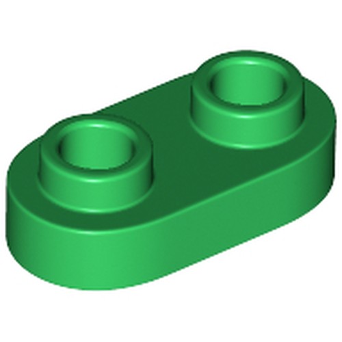 LEGO 35480 Plate, Round 1 x 2 with Open Studs in Green - Authentic LEGO Part