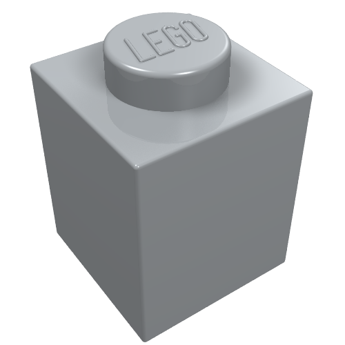 LEGO 3005 Brick 1 x 1 in Light Bluish Gray - Authentic LEGO Part