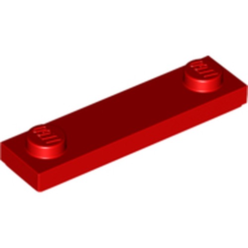 LEGO 41740 Plate, Modified 1 x 4 with 2 Studs with Groove in Red - Authentic LEGO Part