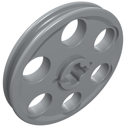 LEGO 4185 Technic Wedge Belt Wheel (Pulley) in Light Bluish Gray - Authentic LEGO Part