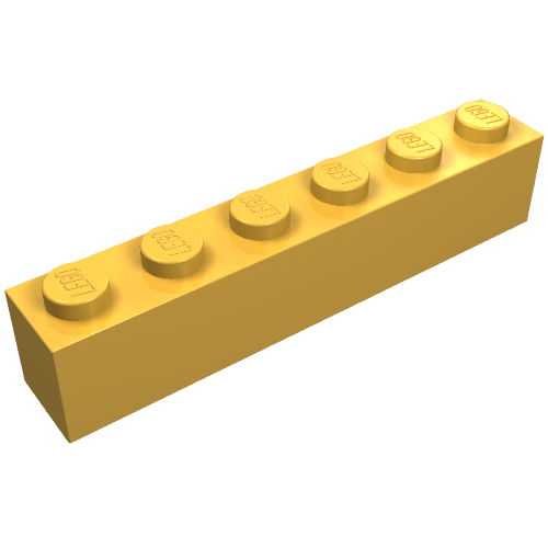 LEGO 3009 Brick 1 x 6 in Bright Light Orange - Authentic LEGO Part