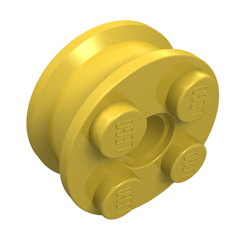 LEGO 6248 Wheel FreeStyle with Technic Pin Hole in Yellow - Authentic LEGO Part