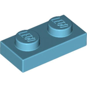 LEGO 3023 Plate 1 x 2 in Medium Azure - Authentic LEGO Part