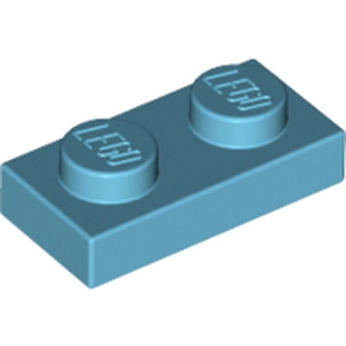 LEGO 3023 Plate 1 x 2 in Medium Azure - Authentic LEGO Part