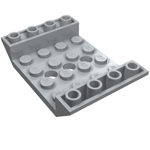 LEGO 60219 Slope, Inverted 45 6 x 4 Double with 4 x 4 Cutout and 3 Holes in Light Bluish Gray - Authentic LEGO Part