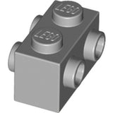 LEGO 52107 Brick, Modified 1 x 2 with Studs on 2 Sides in Light Bluish Gray - Authentic LEGO Part
