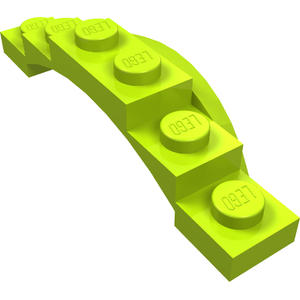 LEGO 62361 Vehicle, Mudguard 1 1/2 x 6 x 1 with Arch in Lime - Authentic LEGO Part