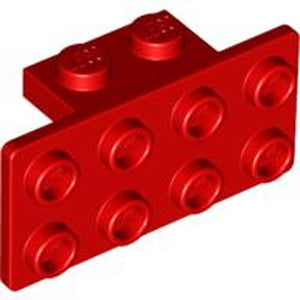 LEGO 93274 Bracket 1 x 2 - 2 x 4 in Red - Authentic LEGO Part