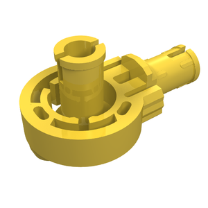 LEGO 47455 Technic Rotation Joint Ball Loop with 2 Perpendicular Pins with Friction in Yellow - Authentic LEGO Part