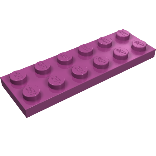 LEGO 3795 Plate 2 x 6 in Magenta - Authentic LEGO Part