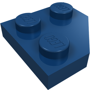 LEGO 26601 Wedge, Plate 2 x 2  Cut Corner in Dark Blue - Authentic LEGO Part