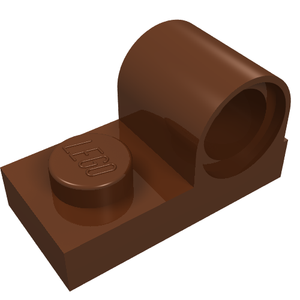 LEGO 11458 Plate, Modified 1 x 2 with Pin Hole on Top in Reddish Brown - Authentic LEGO Part