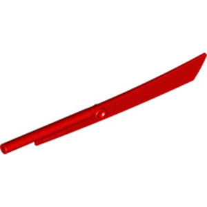 LEGO 98137 Propeller 1 Blade 10L with Bar (Sword Blade) in Red - Authentic LEGO Part