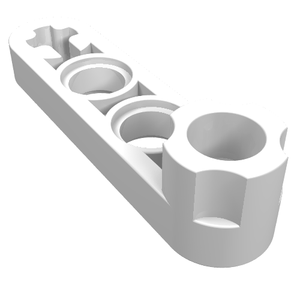 LEGO 2825 Technic, Liftarm, Modified Stud Connector Thin 1 x 4 in White - Authentic LEGO Part