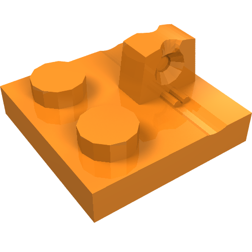 LEGO 92582 Hinge Plate 2 x 2 Locking with 1 Finger on Top in Orange - Authentic LEGO Part