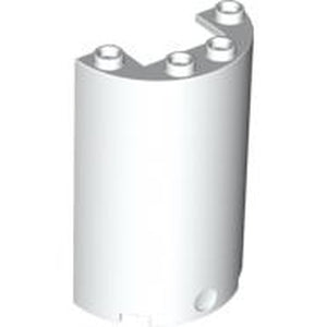 LEGO 85941 Cylinder Half 2 x 4 x 5 with 1 x 2 Cutout in White - Authentic LEGO Part