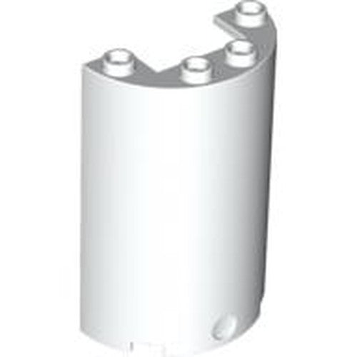 LEGO 85941 Cylinder Half 2 x 4 x 5 with 1 x 2 Cutout in White - Authentic LEGO Part